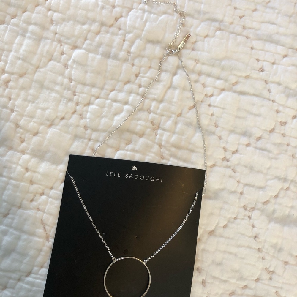 Lele Sadoughi Circle Necklace